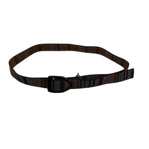 Bison Designs Stripe Patterned Nylon Buckle Belt Large USA Colorado Made